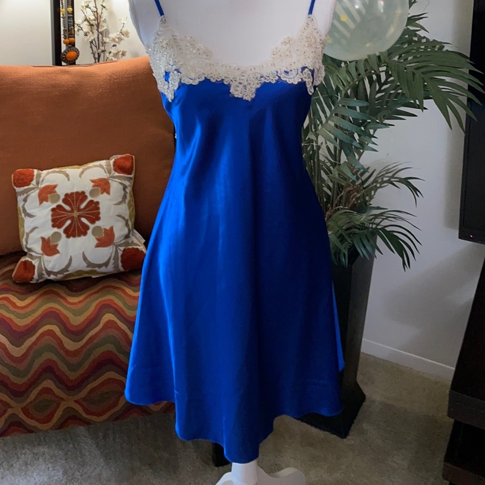 NWOT Embellished Sexy and Chic Lace and Satin Chemise size S